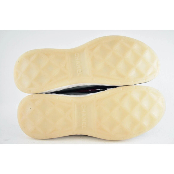 Chanel 21K Men Pink Blue Green White Black CC Logo Low Top Trainer Sneaker 44 11 - Picture 10 of 10